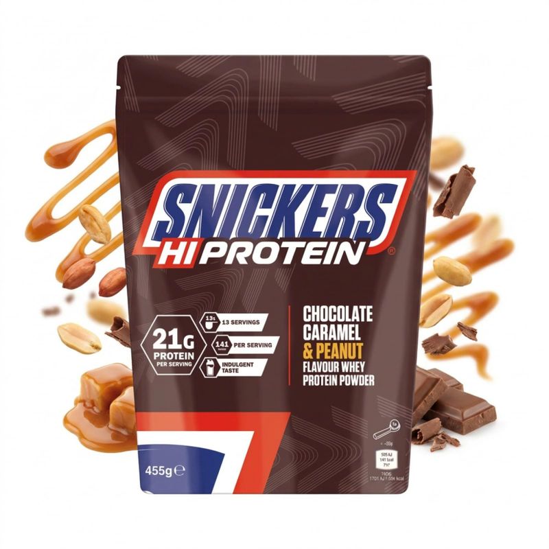 Snickers Protein Powder 455g - Chcolate, Caramel & Peanutt