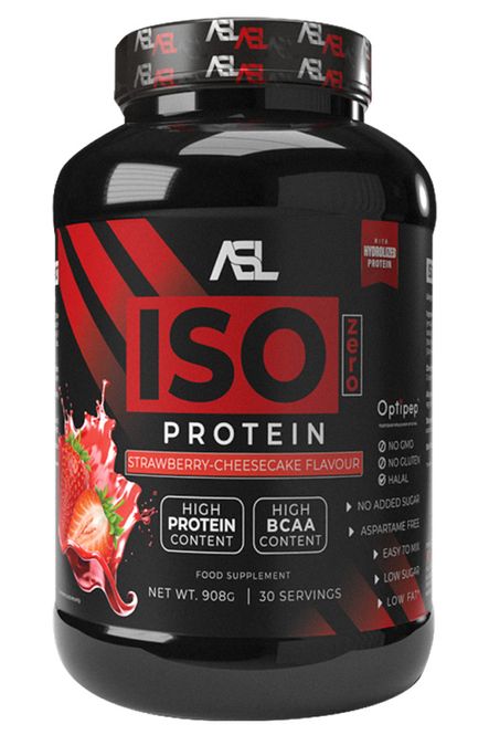 Hovedbilde ASL Whey ISO Zero Protein Strawberry Cheesecake 908g