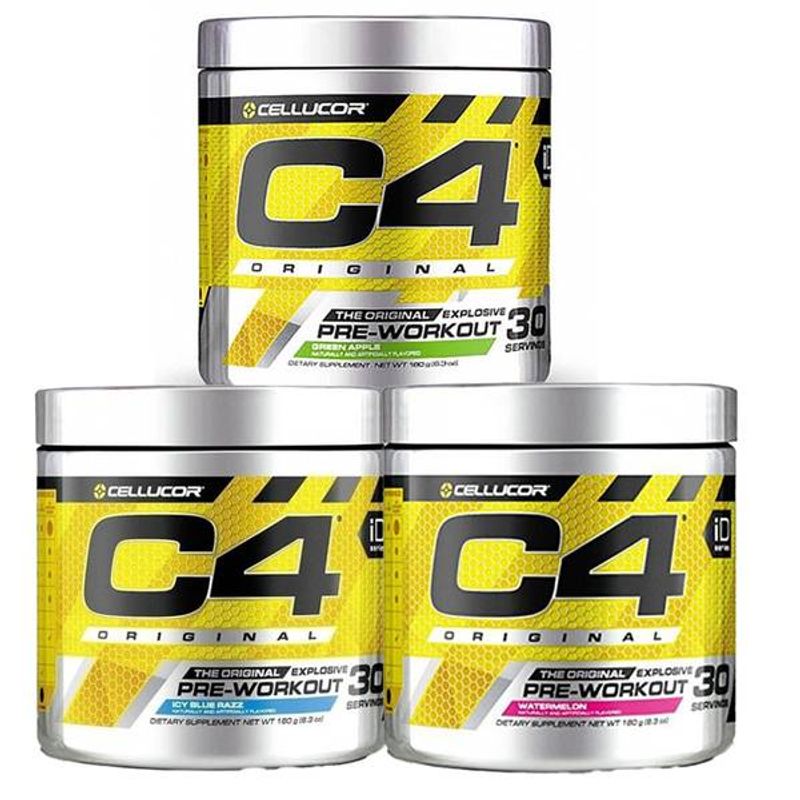 C4 Pre-Workout 30 Serveringer 3-pakk